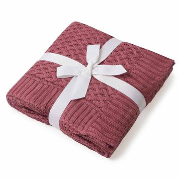 Diamond Knit Organic Cotton Baby Blanket Mauve Adoreu Baby Shop Launceston Tasmania Snuggle Hunny