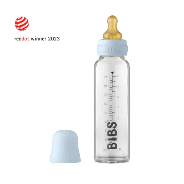 Glass Bottle Set 225ml Baby Blue Adoreu Baby Shop Launceston Tasmania BIBS