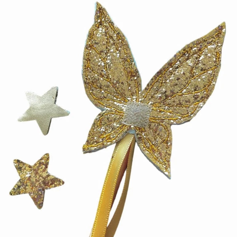 Butterfly Wands vegan Leather reversible Glitter Gold Three Tots Adoreu Baby Shop Launceston Tasmania