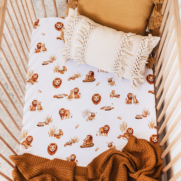 Fitted Cot Sheet Lion Adoreu Baby Shop Launceston Snuggle Hunny