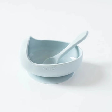 Wild Silicone Baby Bowl & Spoon Set Duck Egg Adoreu Baby Shop Launceston Tasmania Wild Indiana